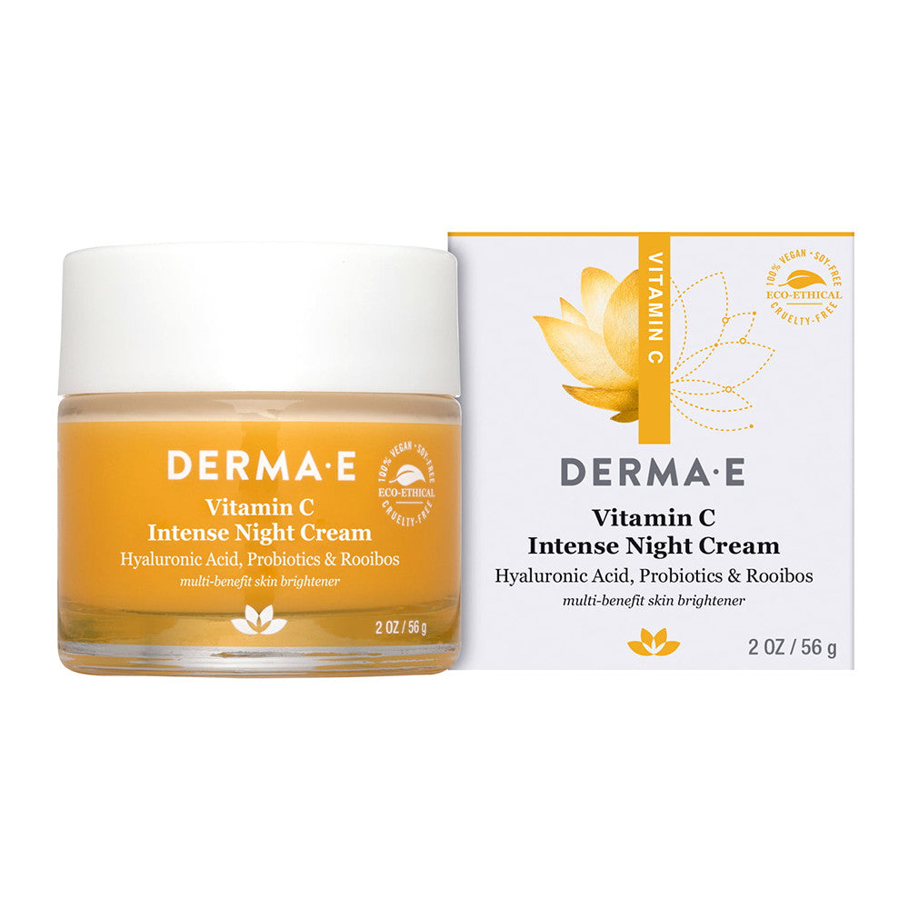 Derma E Vitamin C Intense Brightening Night Cream, 2 Oz